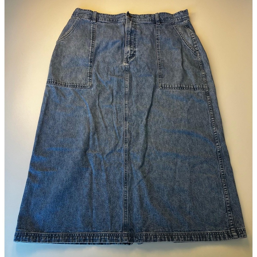 Vintage Cabela's Casuals Denim Skirt Women's Size 18 Regular Blue‎ Jean